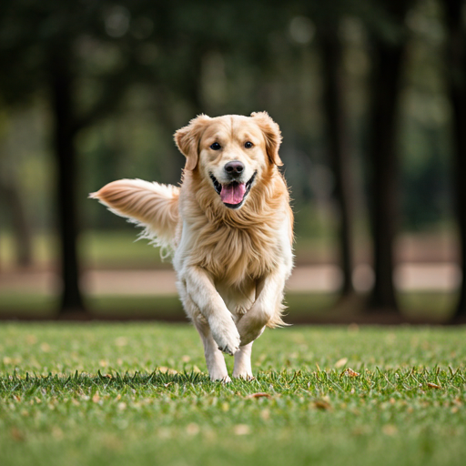 Dog walker with a happy dog